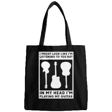 Discover In My Head Im Playing My Guitar Musician Bass Bags