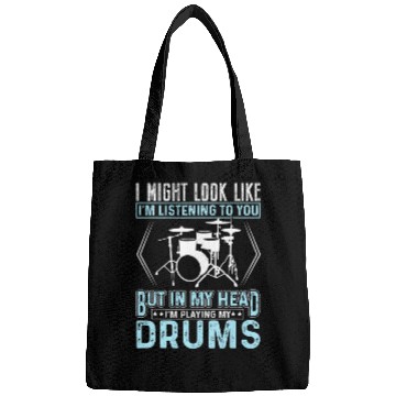 Discover In My Head I'm Playing My Drums Music Drummer Bags