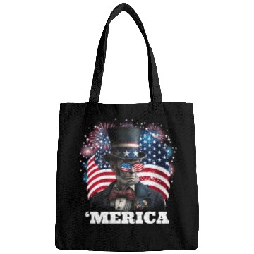Discover Merica Lincoln Independence Day Party 4th July Bags