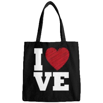 Discover Love Heart Typography for Valentines Day Bags