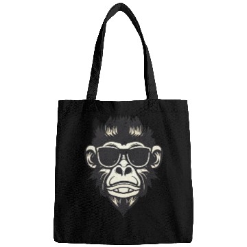 Discover Cool Monkey with Sunglasses - Rock and Roll Design Bags