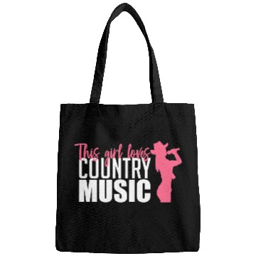 Discover This Girl Loves Country Music A Western Folk Fan Bags