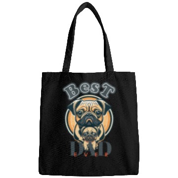 Discover Best Dad Ever. Pug Dad Bags