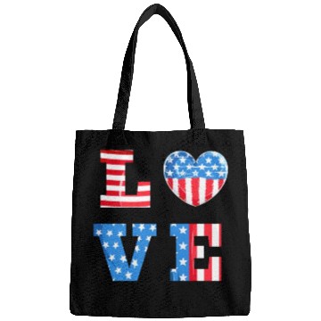 Discover LOVE America Independence Day USA Patriots Bags