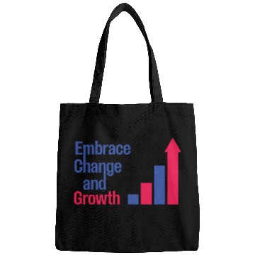 Discover Embrace Change and Growth quote typography product Bags