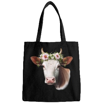 Discover Cow Sunflower Flower Sunshine Wos Bags