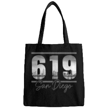 Discover San Diego 619 Area Code Vintage yline Bags