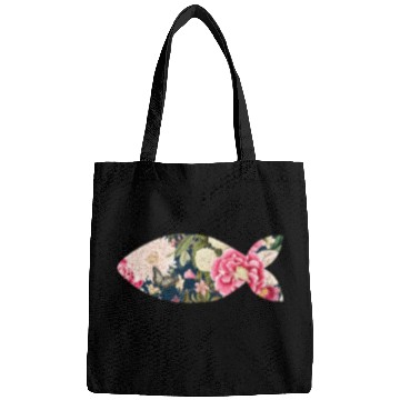 Discover Fish navy floral Bags