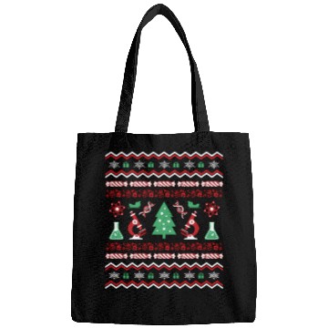 Discover Science Laboratory Ugly Sweater Dna Microbiology Bags
