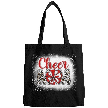 Discover Cheer Mom Leopard Cheerleader Bleached Mother Bags