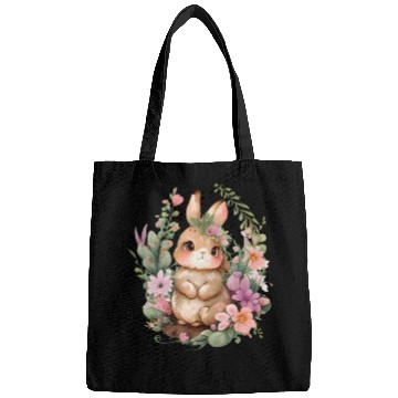 Discover Happy Bunny Flower Easter Bunny Rabbit Bags