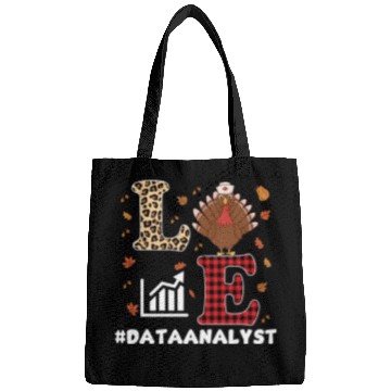 Discover Funny Data Analyst Thanksgiving Design Bags