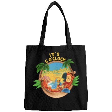 Discover It Is 5 O'Clock Somewhere Parrot Drinking Summer Bags
