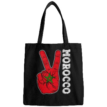 Discover Victory Two Fingers Morocco Flag Patriotic Bags