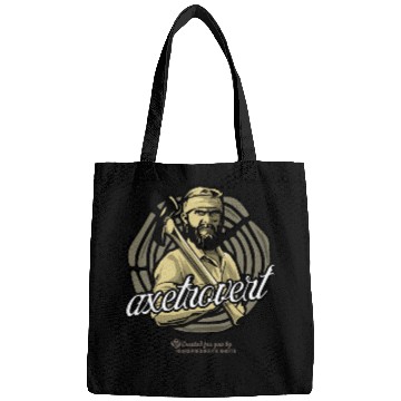 Discover Lumberjack Axetrovert Quirky Pun and Logger Design Bags