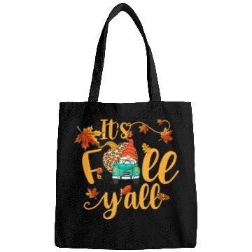 Discover Autumn Gnome It's Fall Y'all Pumpkin Yellow Leaf Bags