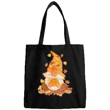 Discover Fall Gnome Autumn Leaves Funny Halloween Pumpkins Bags