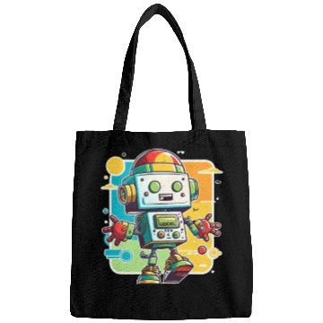 Discover Robot Robotics Science Cute Humorous Technology Bags