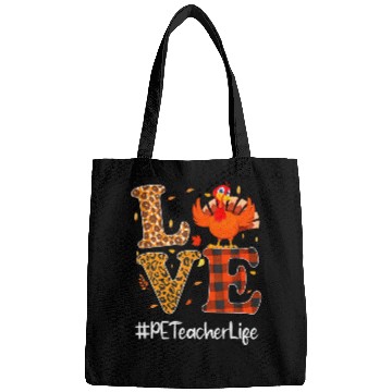Discover PE Teacher Love Thanksgiving Leopard Turkey Bags