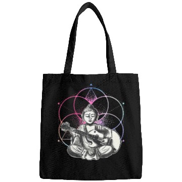 Discover Buddha - Playing Guitar - Yoga Buddhist - Yogi Bags