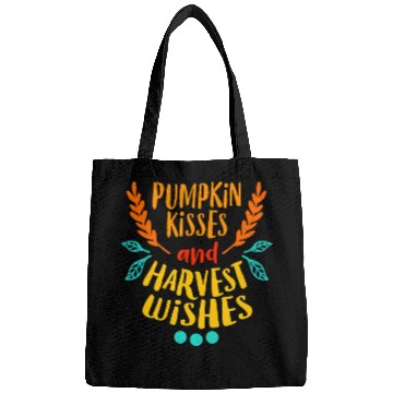 Discover PUMPKIN KISSES HARVEST WISHES Funny Love Fall Bags