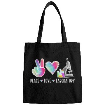 Discover Lab Technologist Peace Love Laboratory Bags