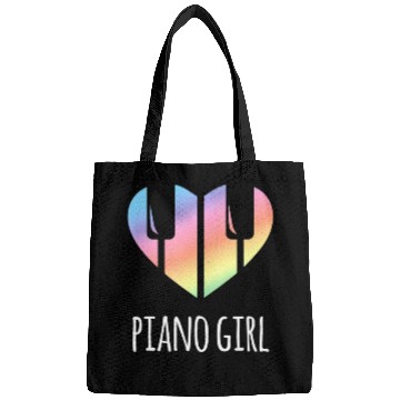 Discover Piano Girl with Rainbow Heart Bags