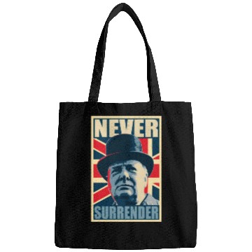 Discover Winston Churchill Never Surrender Propaganda Bags
