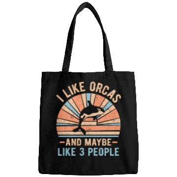 Discover I Like Orcas And Maybe 3 People Retro Orca Bags