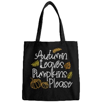Discover Autumn Leaves Pumpkins Please Thanksgiving Fall Bags