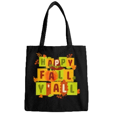 Discover Autumn Quote Happy Fall Y'all Leaves Fall Bags