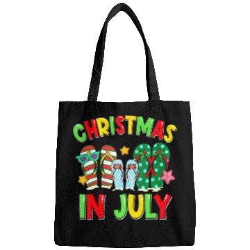 Discover Christmas in July Flip Flops Summer Vacation Bags