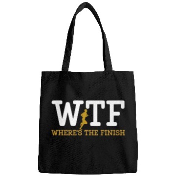 Discover Running Wtf Where'S The Finish Runner Joke Bags