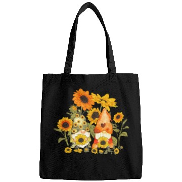 Discover Unique Sunflower Gnome For Hippies & Gardener Bags