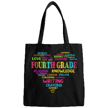 Discover Heart 4th Grade Typography Team Teacher Back To Bags