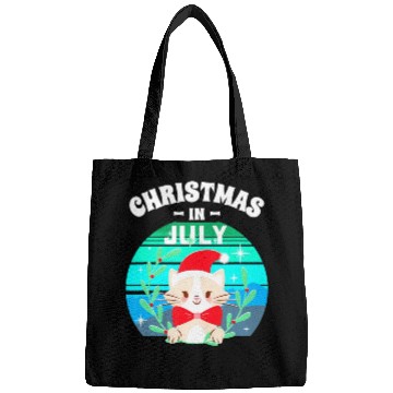 Discover Christmas in July for Women Men Cat Christmas Bags