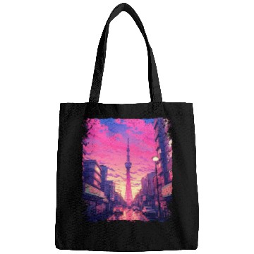 Discover Skytree Tokyo Vaporwave Aesthetic Japanese Sight Bags