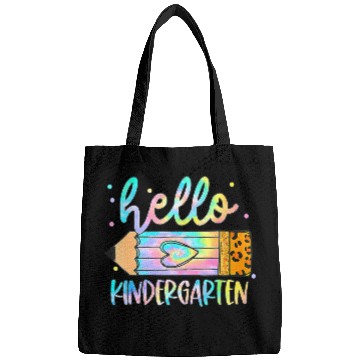 Discover Back To School Hello Kindergarten Leopard Tie Dye Bags