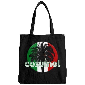 Discover Cozumel Mexico Flag Native Palm Tree Mexican Bags
