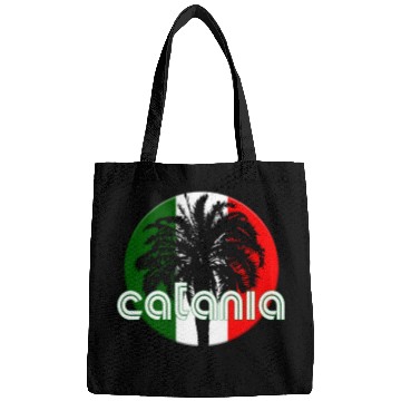Discover Catania Italy Flag Native Palm Tree Italian Bags