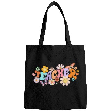 Discover Floral Teacher Groovy Back to School Teacher Life Bags