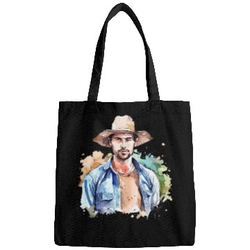 Discover Harvest Hues - Watercolor Style Farmer Artwork Bags