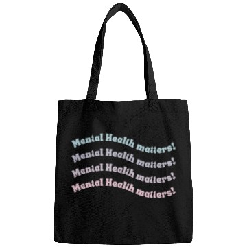 Discover Mental Health Matters | Wavy Retro French Gray Bags