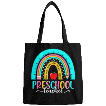 Discover Back To School Preschool Teacher Leopard Rainbow Bags