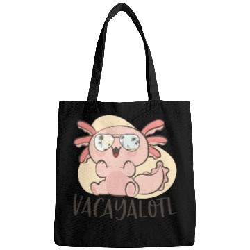 Discover Funny Axolotl Lover Pun Vacayalotl Cute Beach Bags