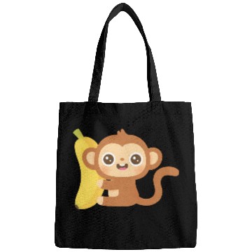 Discover Cute Little Monkey And Banana Bags