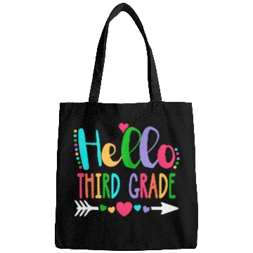 Discover Hello Third Grade Heart Teacher Student Back To Bags
