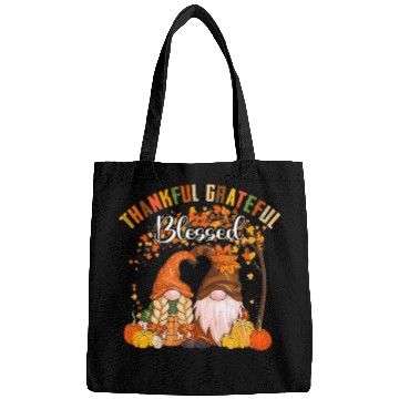 Discover Thankful Grateful Blessed Gnomes Fall Autumn Bags