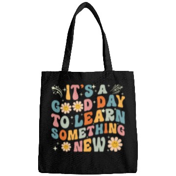 Discover It's A Good Day To Learn Something New Retro Back Bags