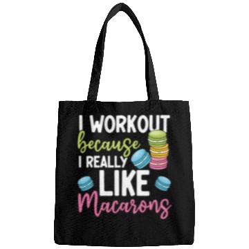 Discover Funny Macaron Workout Ice Cream Sandwich Macaron Bags